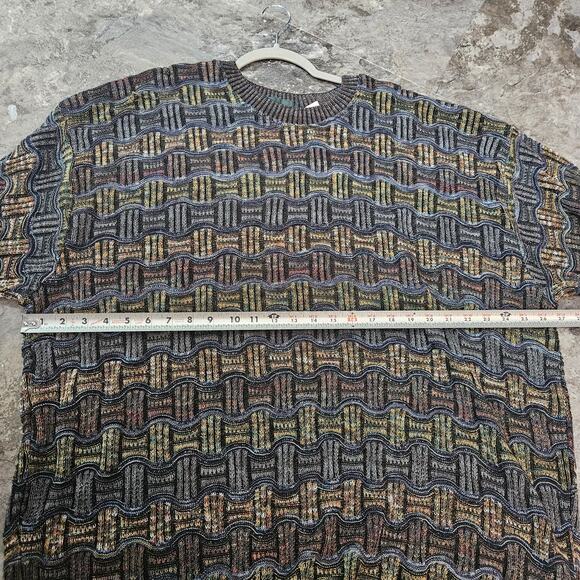 Tundra 3D Textured Vintage Crewneck Wavy Pattern Mens 3XL Tall Grandpa Sweater - Picture 5 of 7